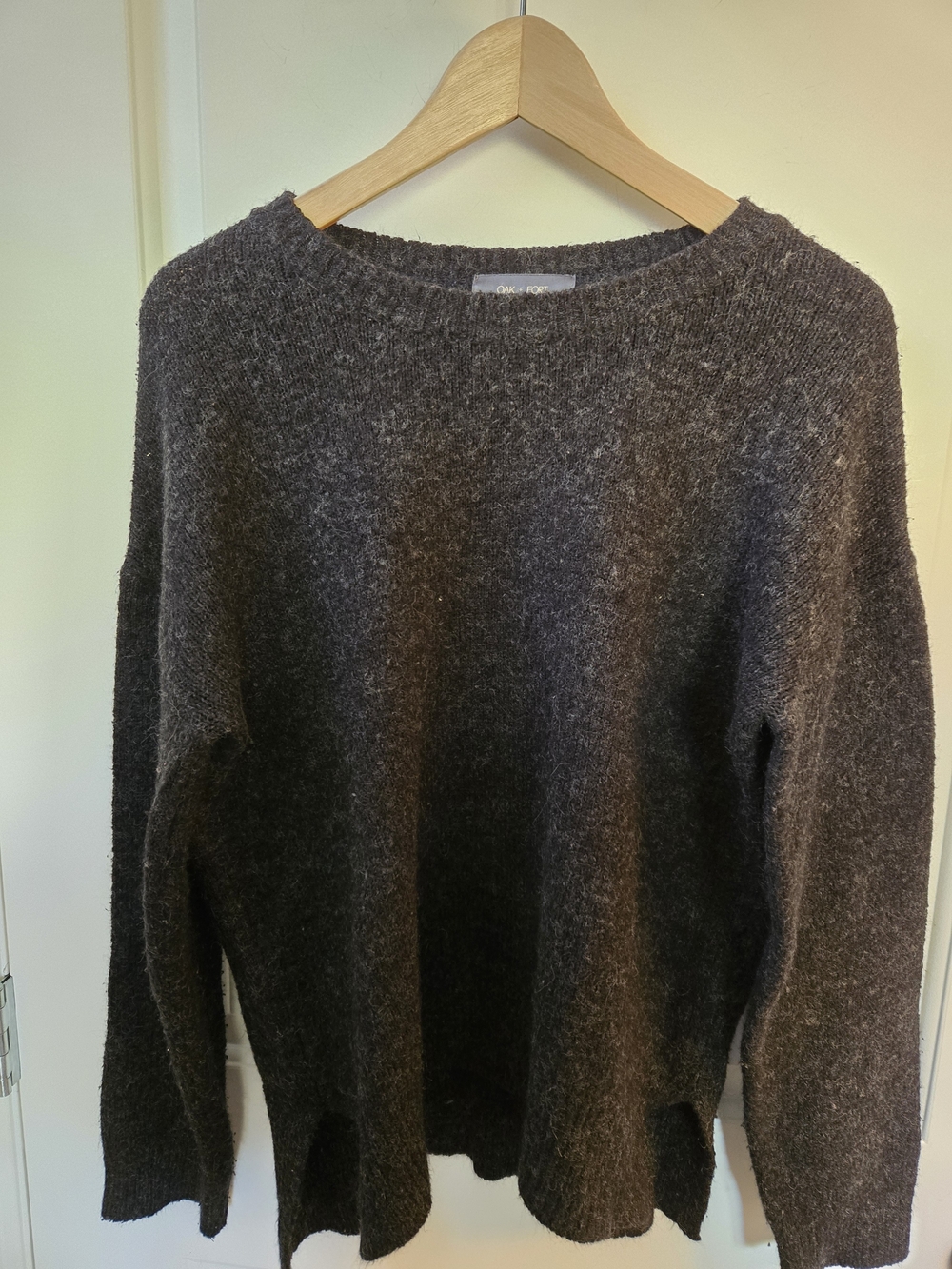 OAK + FORT Women's Charcoal Crewneck Sweater